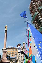 "Europa wird 50" - der Marienplatz wird für zwei Tage zum Europaplatz (Foto: Martin Schmitz)
